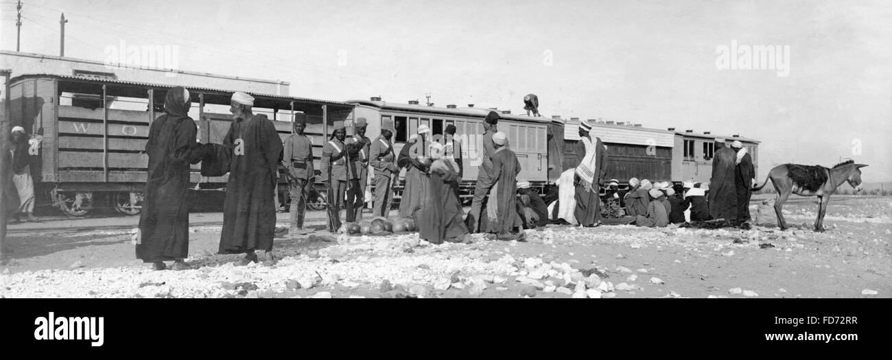 Chemin de fer du Hedjaz en Syrie, 1916 Banque D'Images