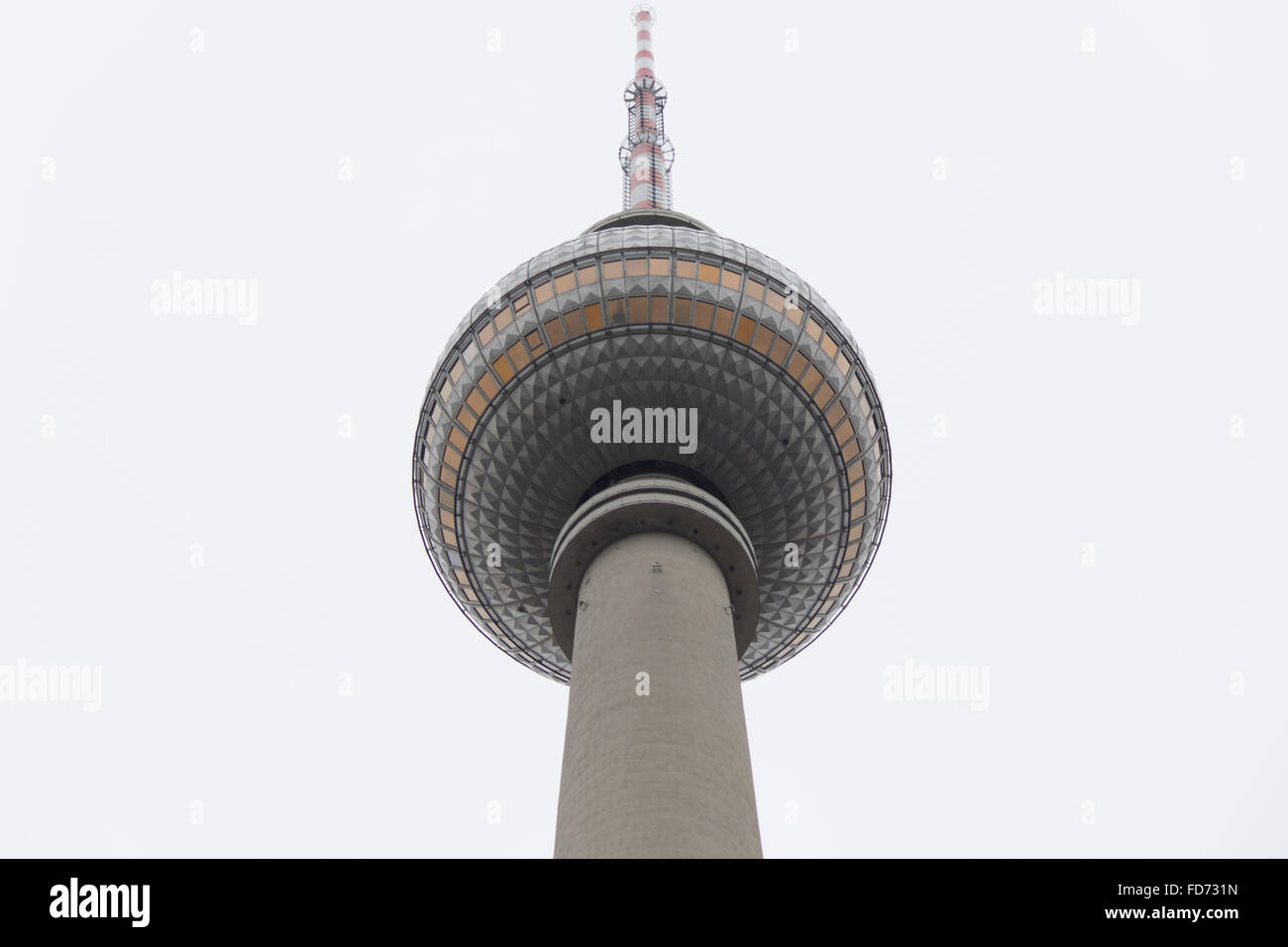 La fernsehturm, la tour de télévision de Berlin, tourelle, tour, l'architecture, l'architectonie, édification, de la construction, de l'air, ciel, bleu, ci-dessus, welki Banque D'Images