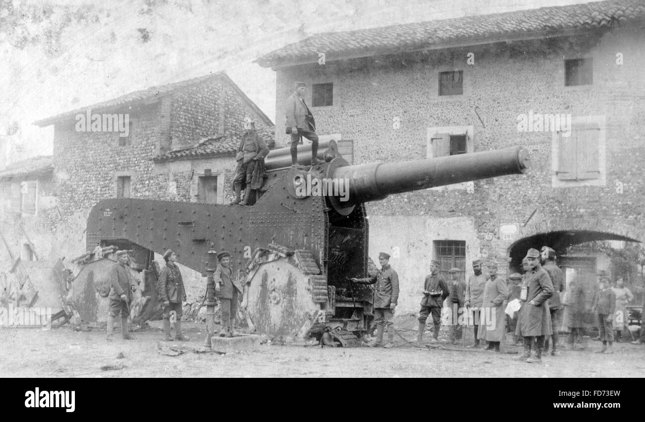 Capturé à l'artillerie lourde, 1917 Banque D'Images