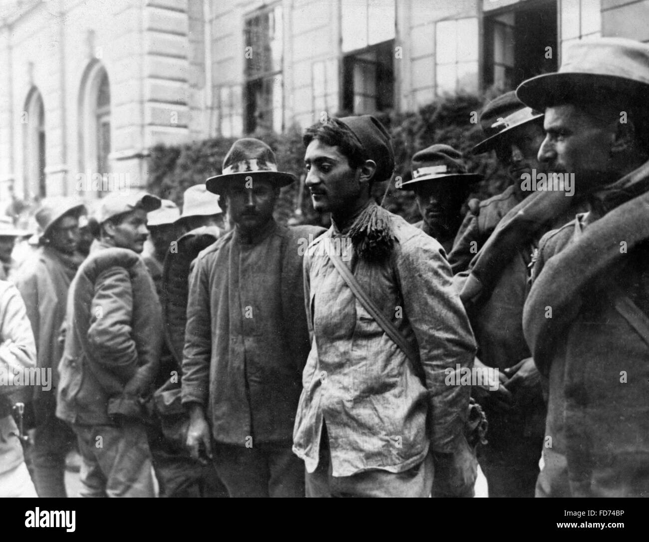 Les prisonniers de guerre italiens, 1916 Banque D'Images