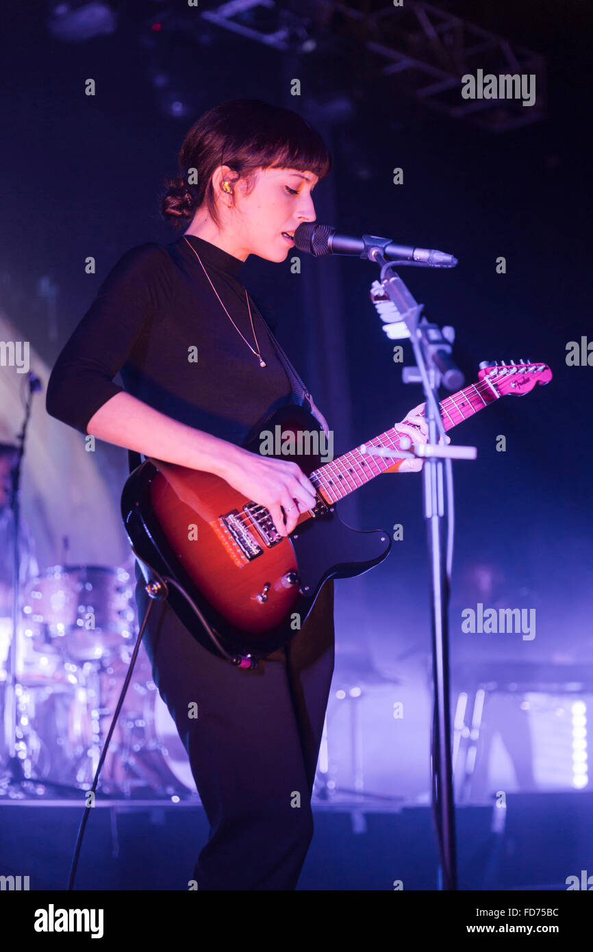 Londres, Royaume-Uni, 28 janvier 2016. Fille Performance Live à l'O2 Kentish Town Forum. © Robert Stainforth/Alamy Banque D'Images