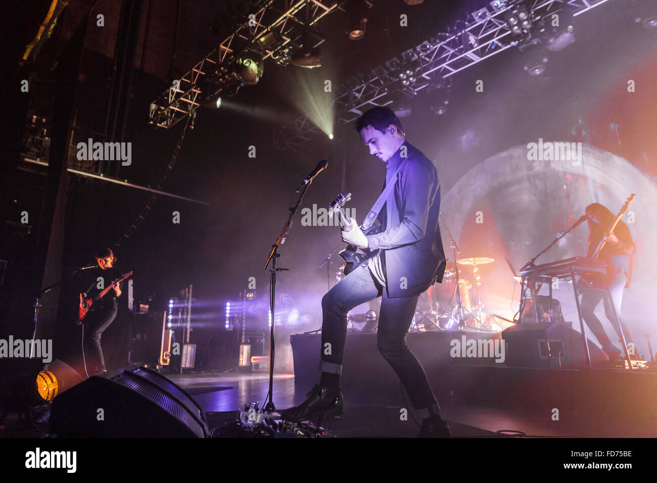 Londres, Royaume-Uni, 28 janvier 2016. Fille Performance Live à l'O2 Kentish Town Forum. © Robert Stainforth/Alamy Banque D'Images