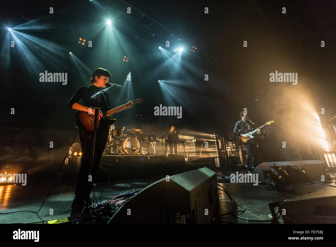 Londres, Royaume-Uni, 28 janvier 2016. Fille Performance Live à l'O2 Kentish Town Forum. © Robert Stainforth/Alamy Banque D'Images