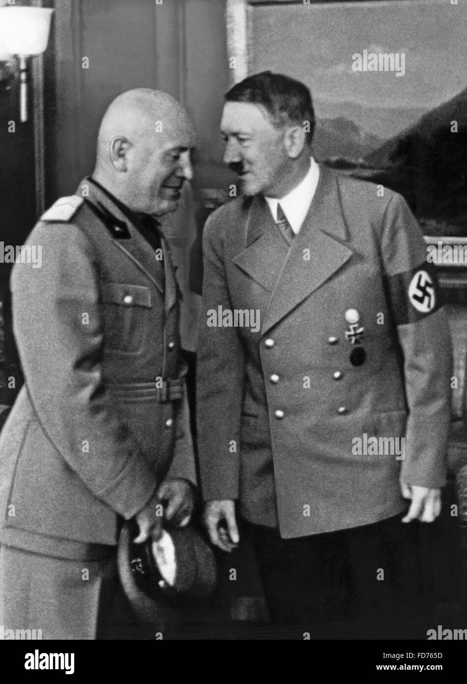 Benito Mussolini avec Adolf Hitler à Munich, 1938 Photo Stock - Alamy