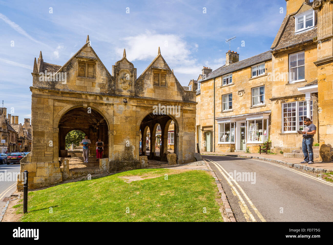 Old Market Hall de Chipping Campden, Cotswolds, Gloucestershire, Angleterre, Royaume-Uni, Europe. Banque D'Images