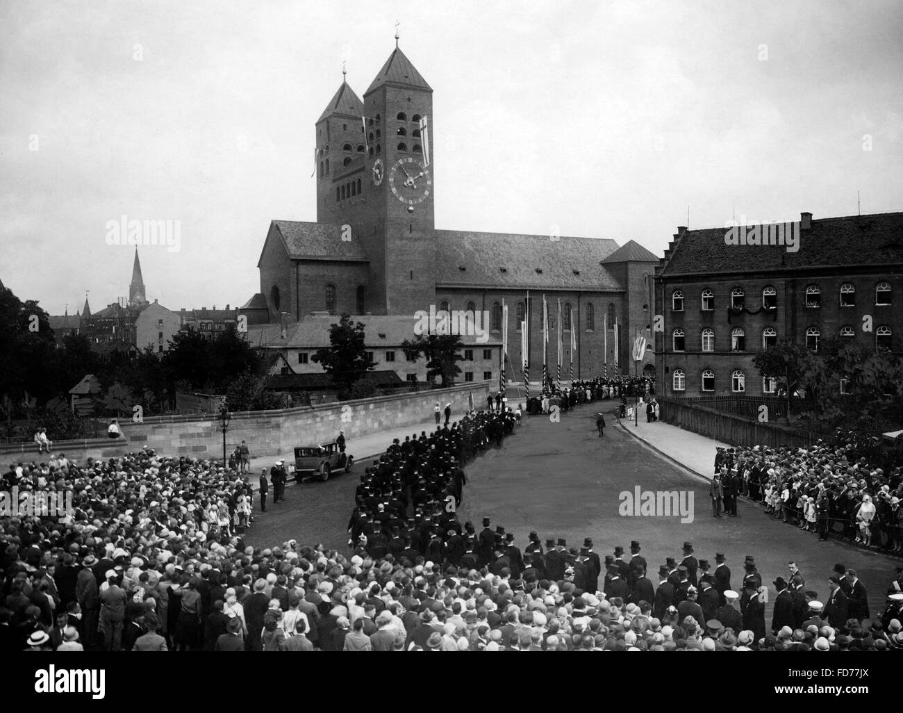 Consécration de l'Église Mémorial Gustav Adolf 1930 Nuremberg Banque D'Images