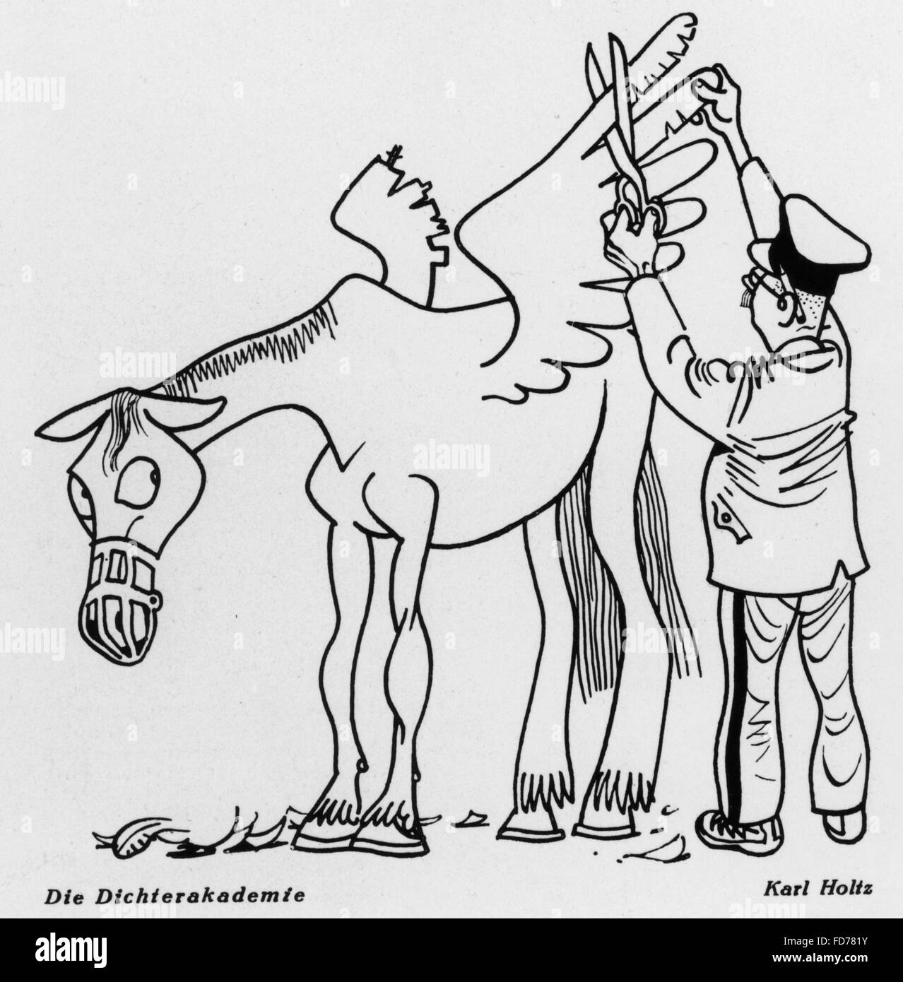 La caricature dans le Simplicissimus contre le régime nazi, 1933 Banque D'Images