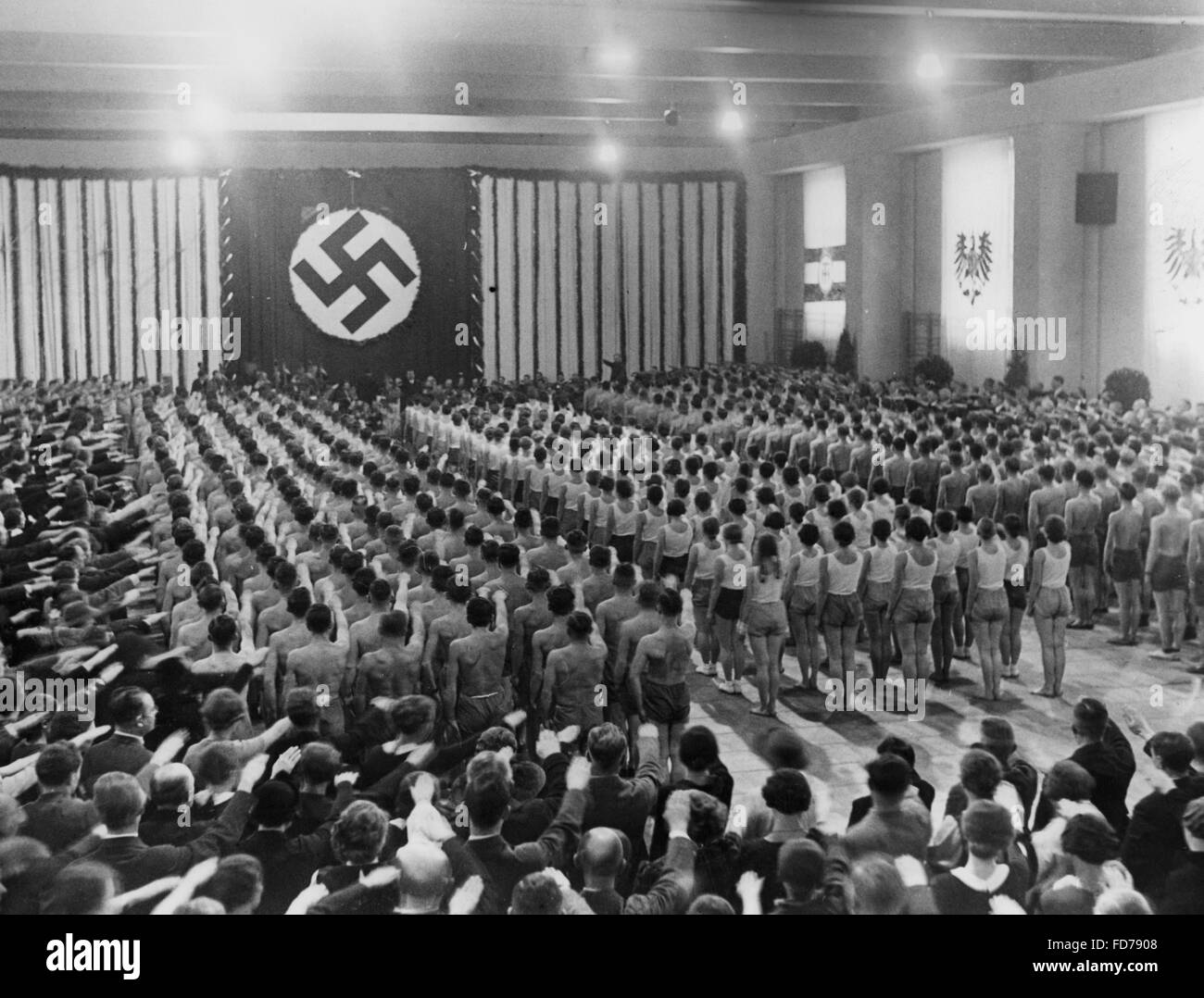Jour d'exercices physiques à Berlin, 1937 Banque D'Images
