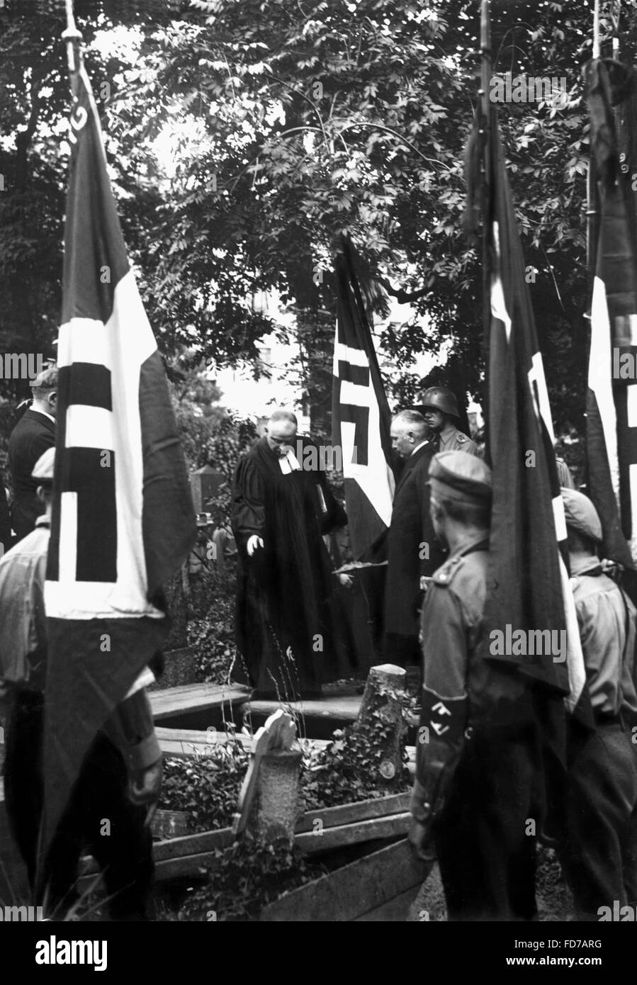 Funérailles d'un garçon de la jeunesse hitlérienne, 1933 Banque D'Images