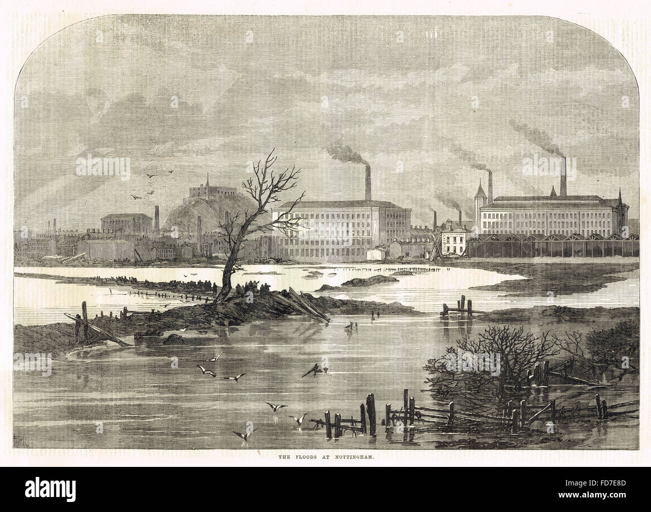 1869 Inondations à Nottingham Banque D'Images