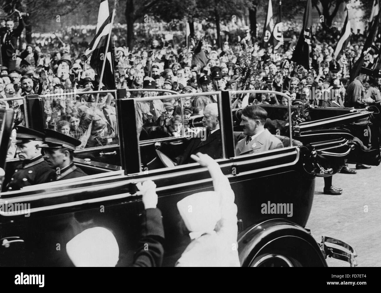 Hindenburg et Hitler le 1 mai 1933 Banque D'Images