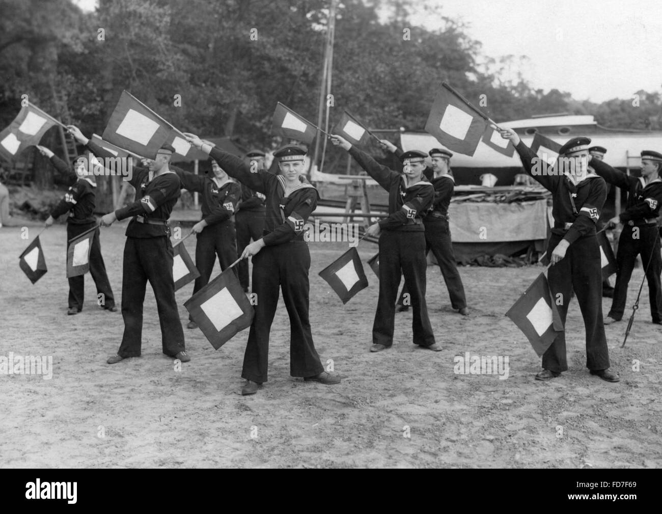 Les membres de la Marine-HJ pendant les cours à Berlin Banque D'Images