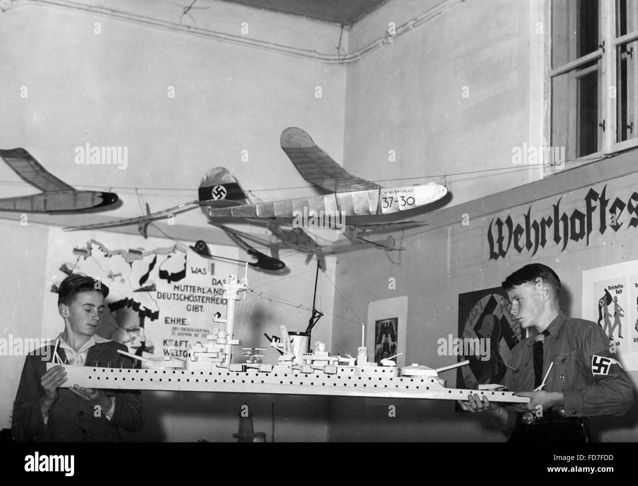 La propagande nazie, exposition 'Volksgemeinschaft - Schicksalsgemeinschaft" (communauté de personnes - communauté de destin) dans Banque D'Images