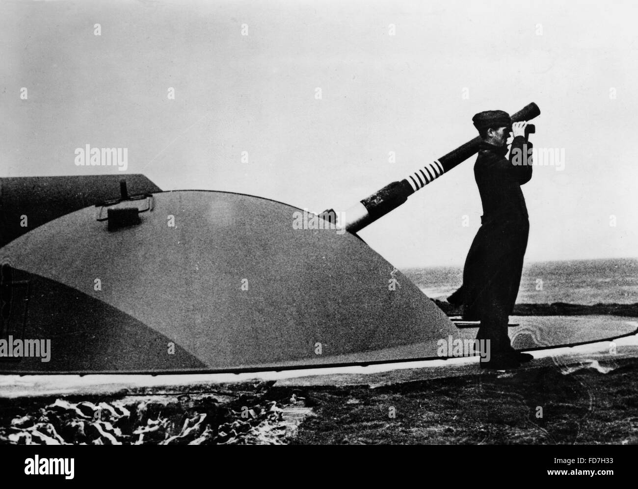 L'artillerie antiaérienne de la marine allemande sur le mur de l'Atlantique, 1940 Banque D'Images