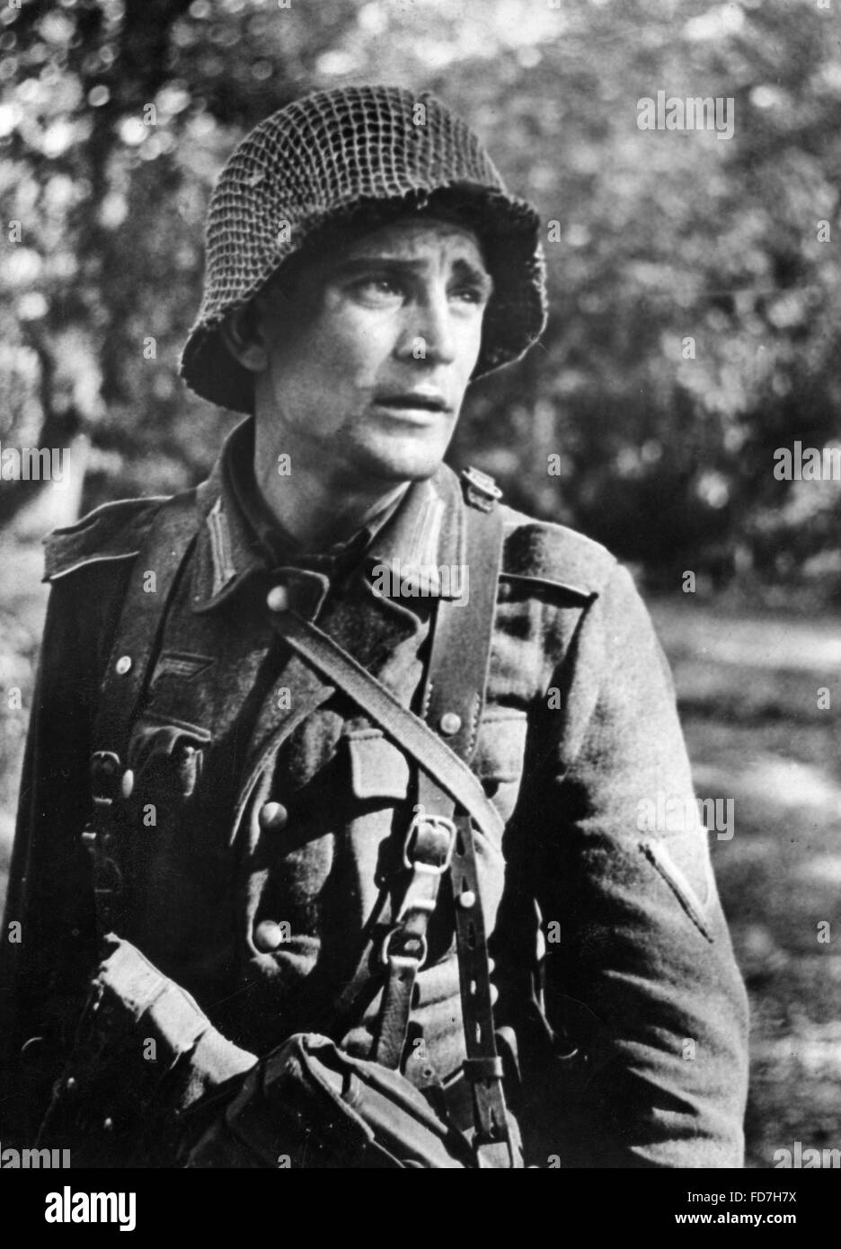 Soldat de la Wehrmacht sur le front de l'Ouest, 1944 Banque D'Images