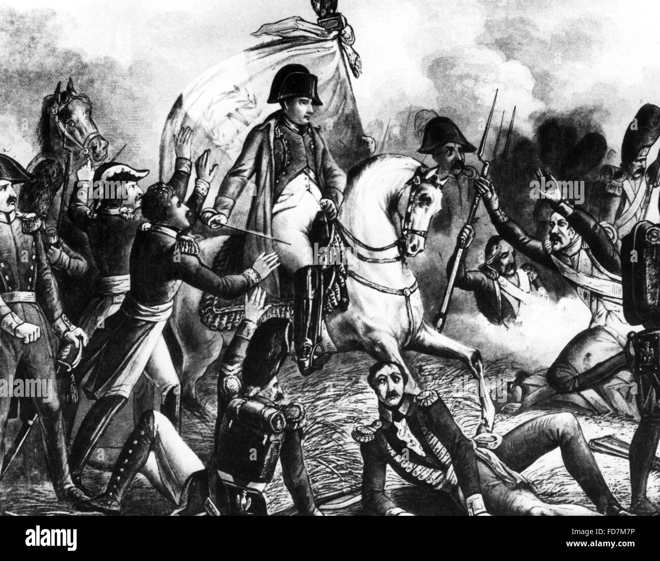 Bataille de Waterloo (Belle Alliance), 1815 Banque D'Images