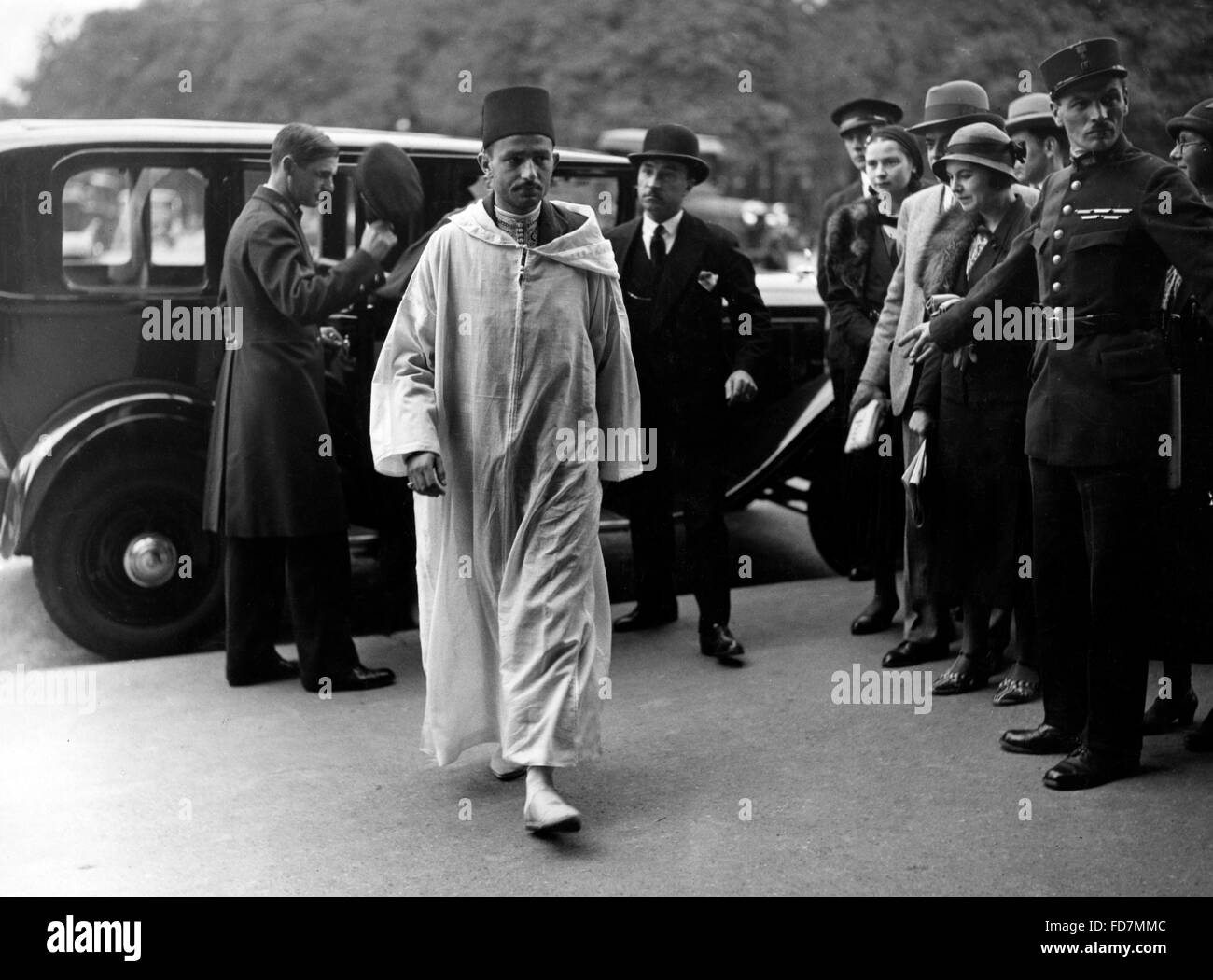 Le sultan Sidi Mohammed Ben Youssef à Paris, 1932 Banque D'Images