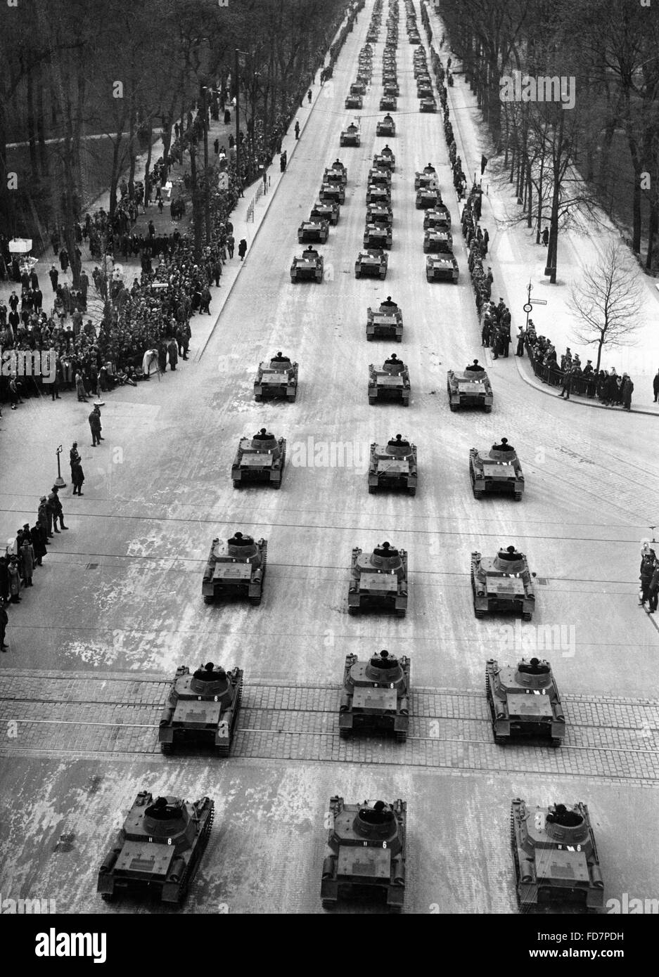 Panzer I au cours d'un défilé militaire à Berlin, 1936 Banque D'Images