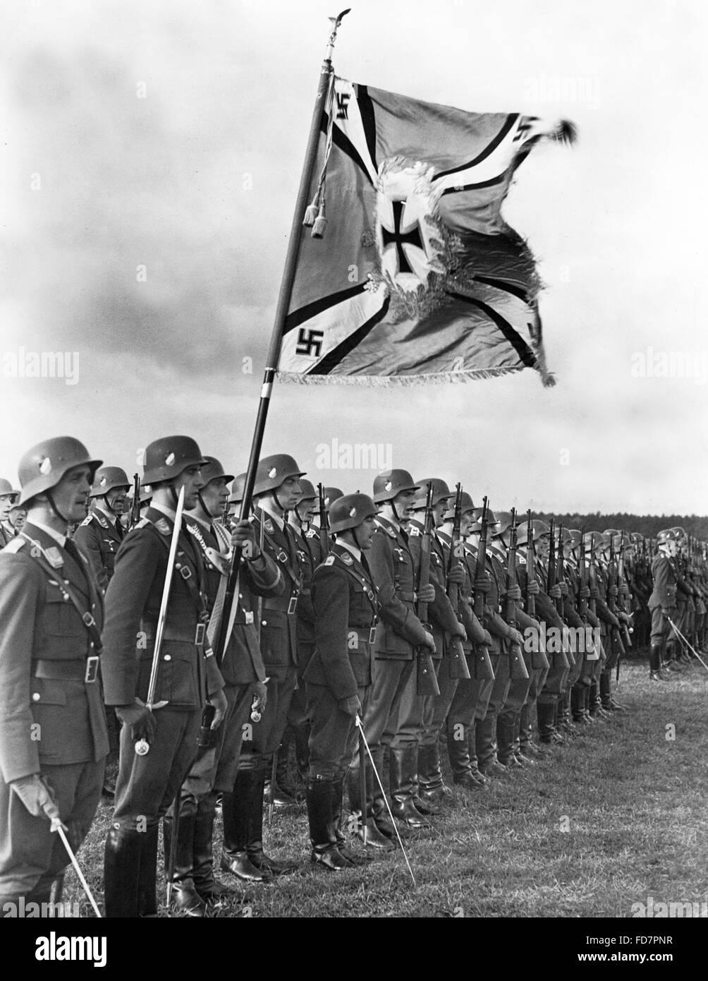 Prestation de serment des élèves officiers du Luftkriegsschule (l'école des aspirants de la Luftwaffe) en 1937, Ortsteil Gatow Banque D'Images