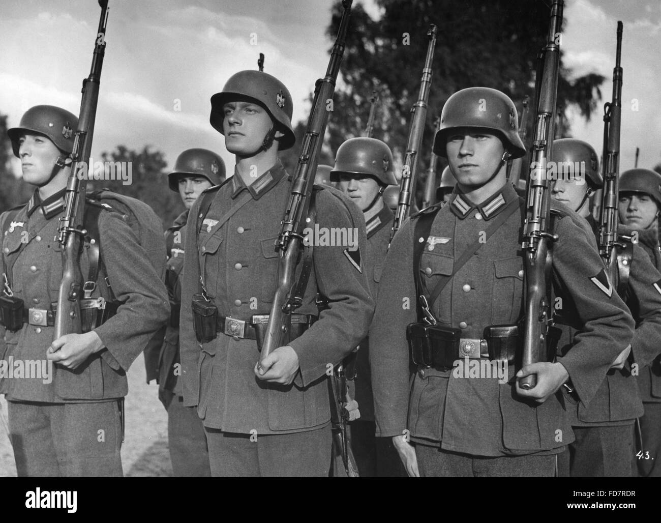 Parade Ground percer à une unité de la Wehrmacht Banque D'Images