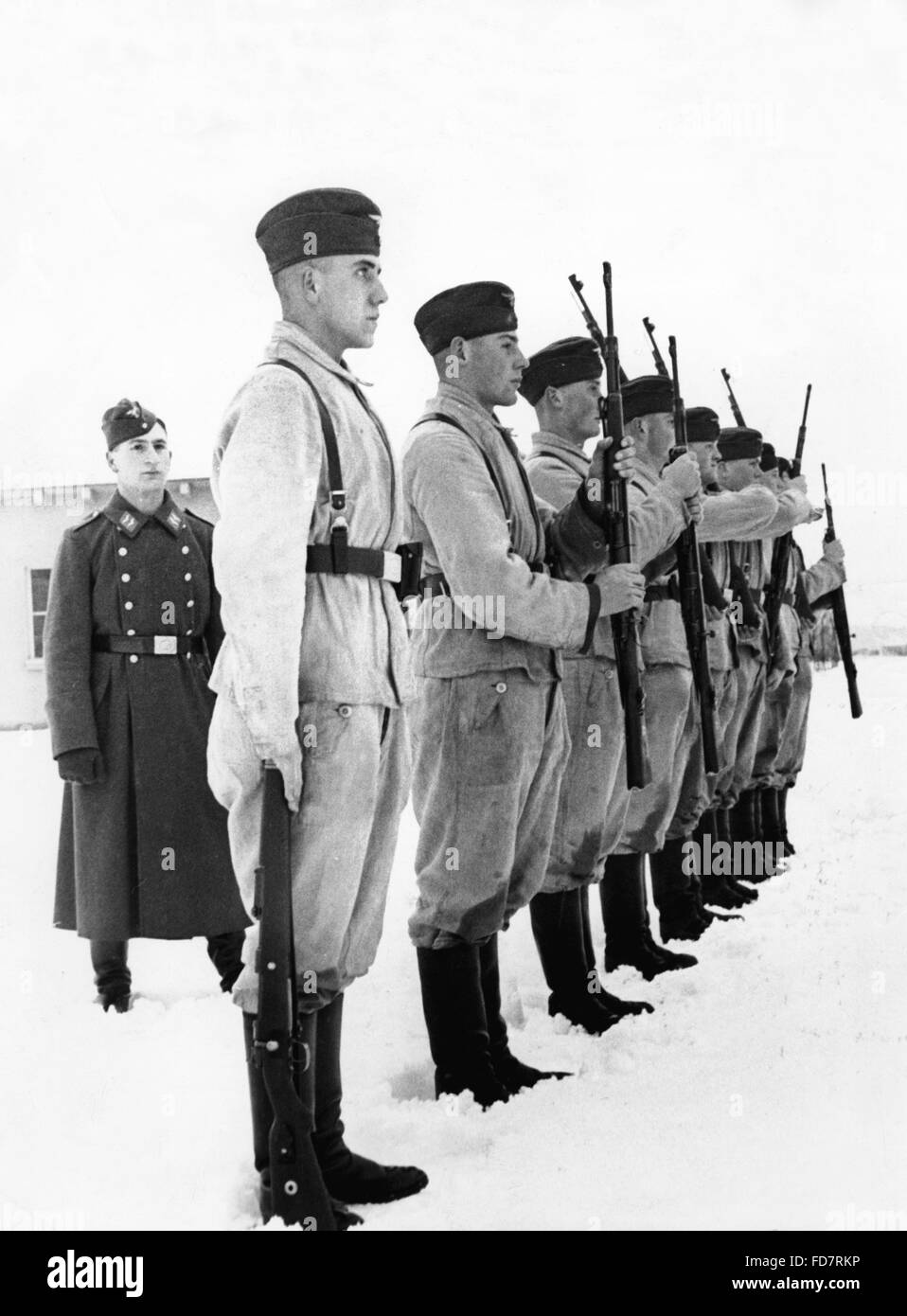 Parade Ground percer à une unité de la Luftwaffe Banque D'Images