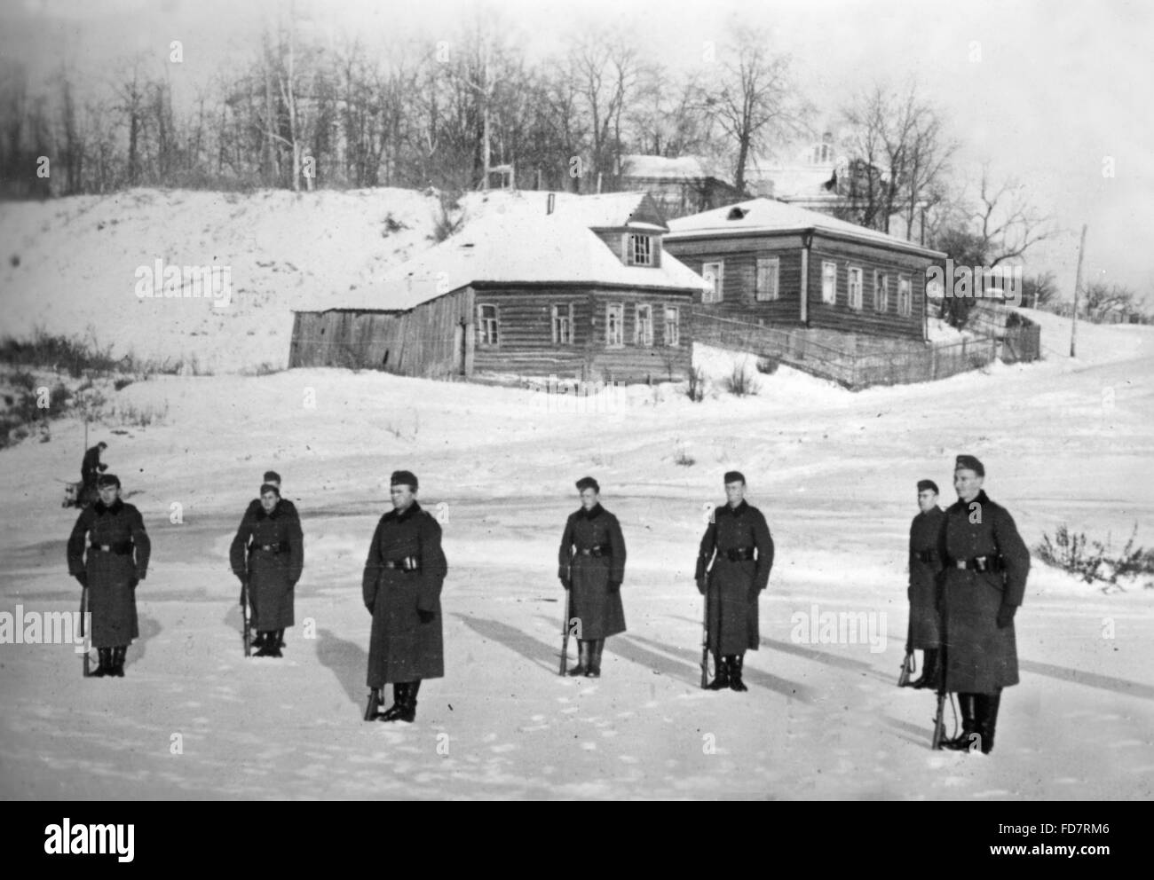 Exercice d'une unité allemande sur le front de l'Est, 1941 Banque D'Images