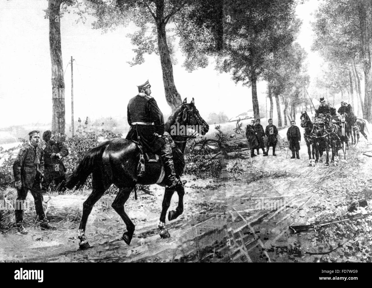 Séance de Napoléon III avec Bismarck, 02.09.1870 Banque D'Images