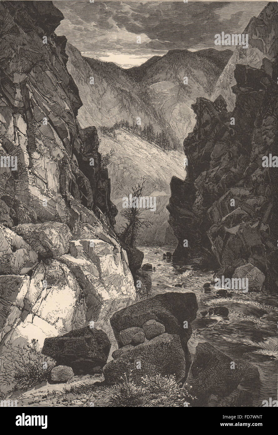 UTAH : Devil's Gate, Weber, ancien Canyon 1874 Banque D'Images