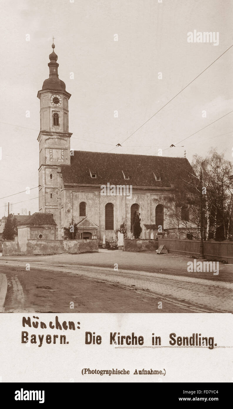 L'ancienne église paroissiale de Saint Margaret à Munich, 1906 Banque D'Images