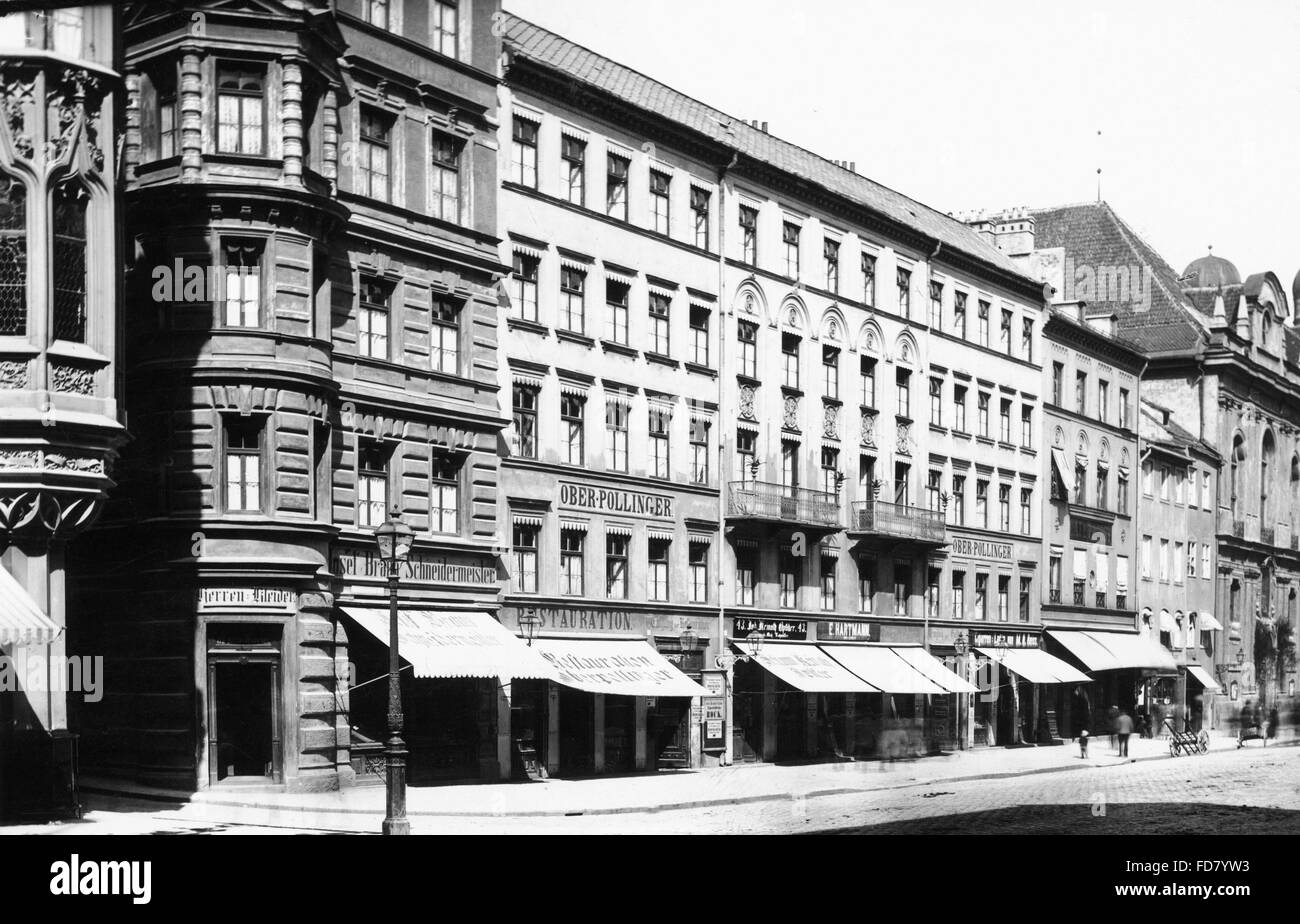 L'Oberpollinger brasserie à Munich, vers 1880 Banque D'Images