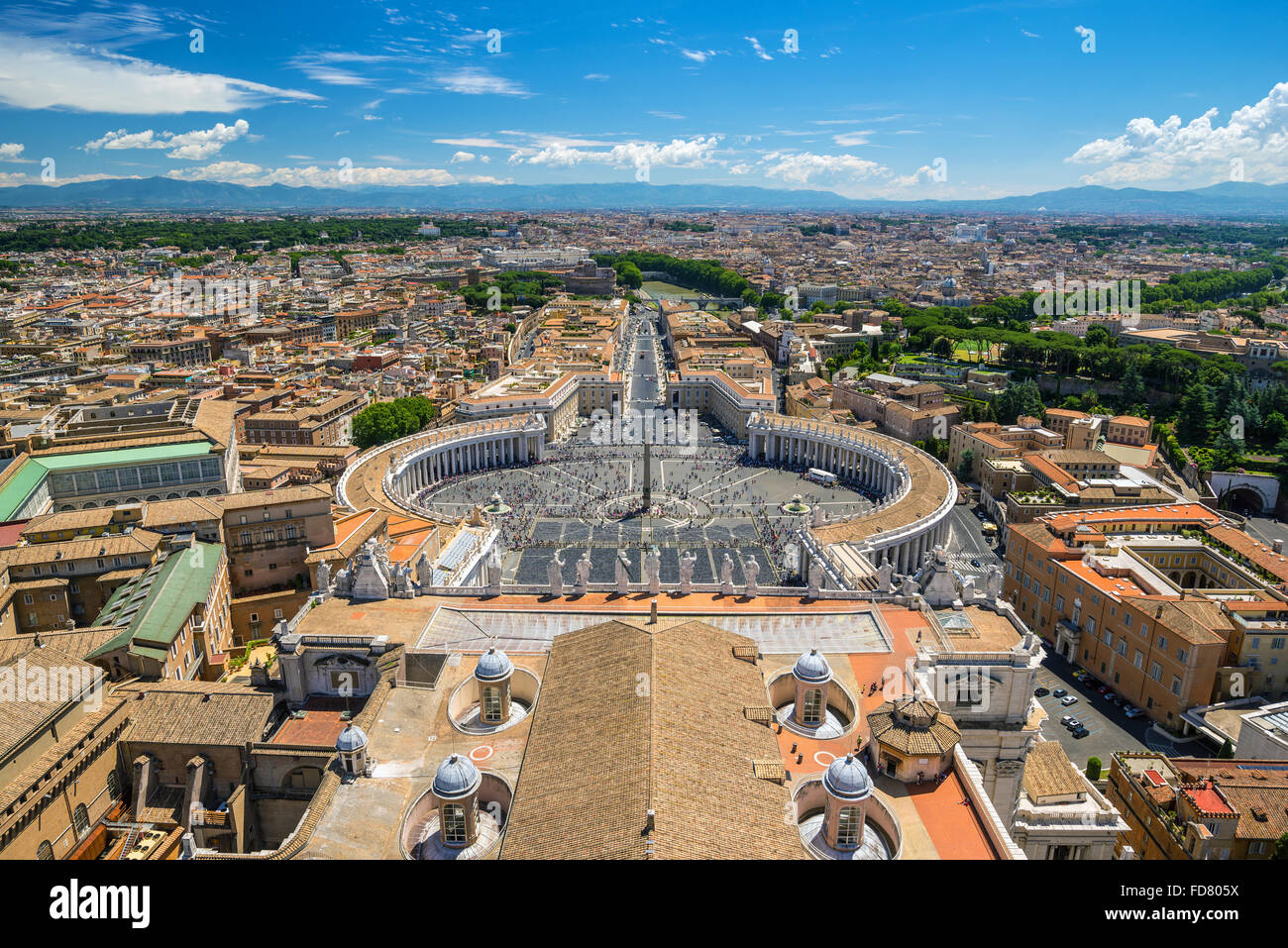 La Place Saint Pierre au Vatican , Rome , Italie Banque D'Images