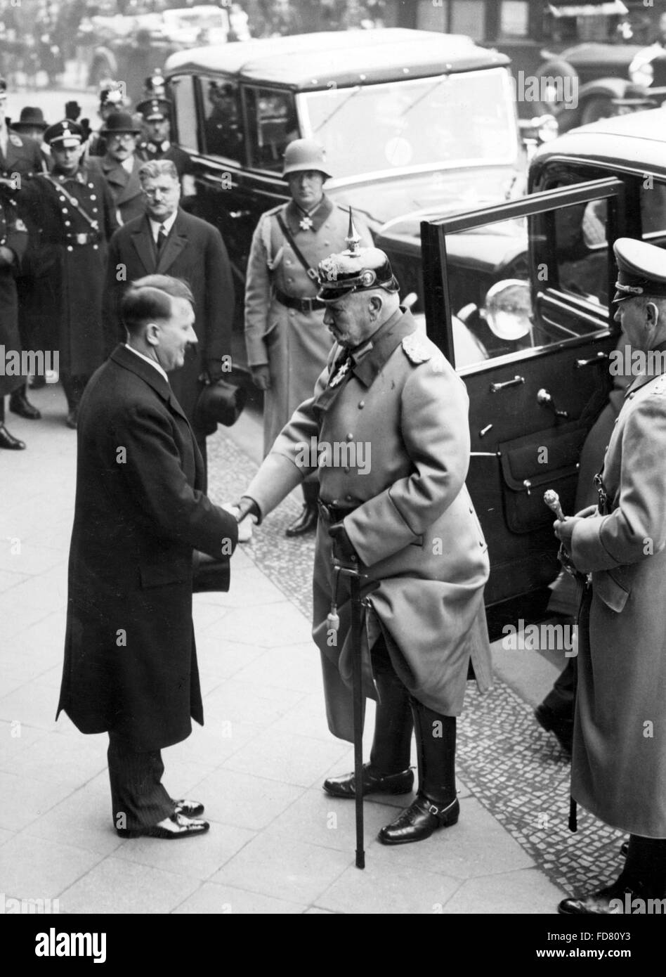 Paul c. Hindenburg et Adolf Hitler, 1934 Banque D'Images