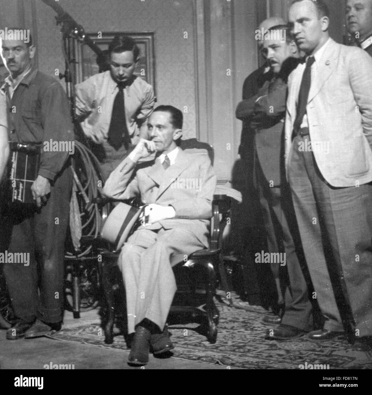 Joseph Goebbels au tournage de film Banque D'Images