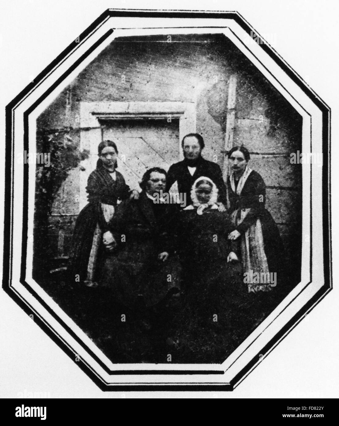 Poète allemand Justinus Kerner avec sa famille, 1841 Banque D'Images