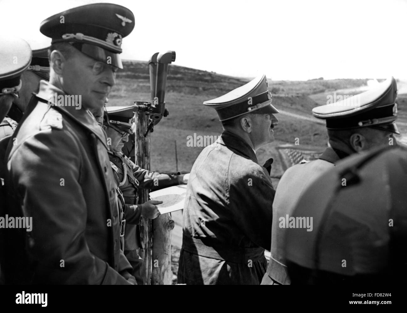 Adolf Hitler inspecte la ligne Siegfried, 1939 Banque D'Images