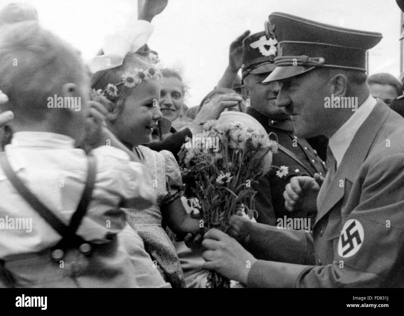 Adolf Hitler avec des enfants, 1938 Banque D'Images