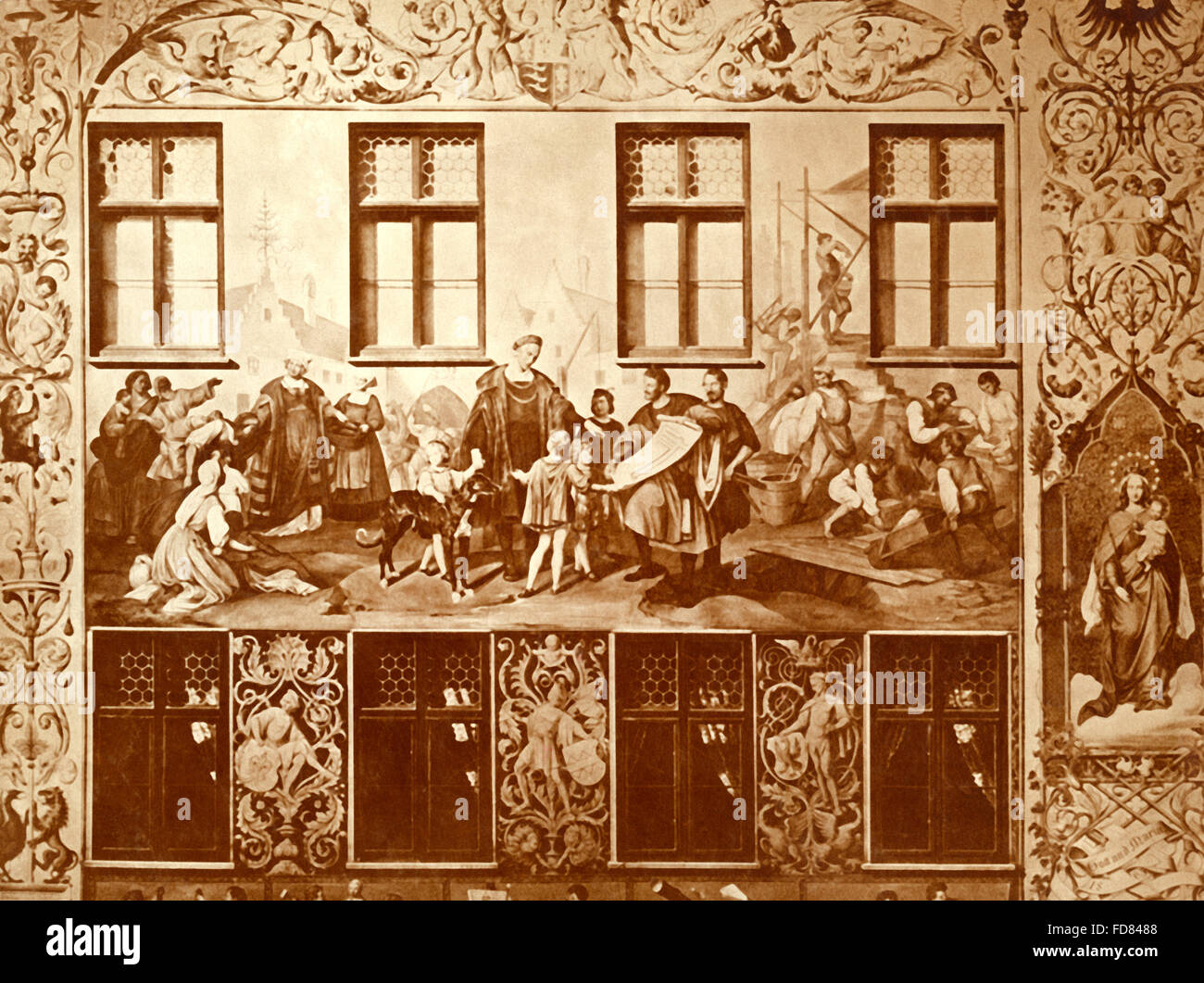 La fondation de la Fuggerei à Augsbourg, première moitié du xvie siècle Banque D'Images