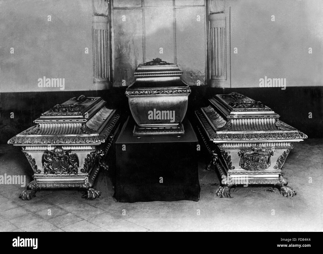 Les cercueils de la famille de l'empereur Franz Joseph I., 1934 Banque D'Images