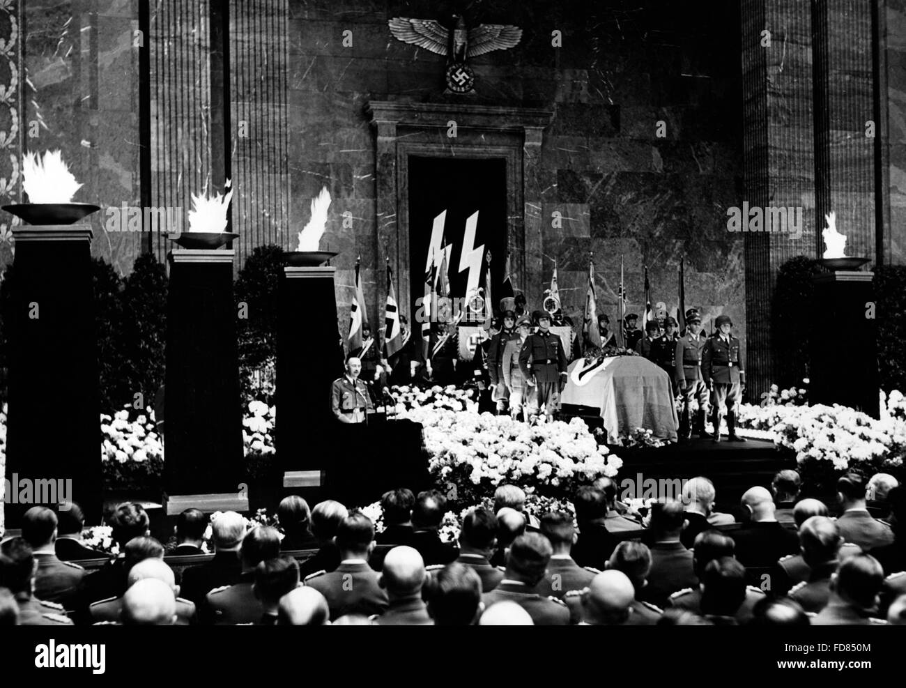 Cérémonie d'État pour Reinhard Heydrich en 1942 Banque D'Images