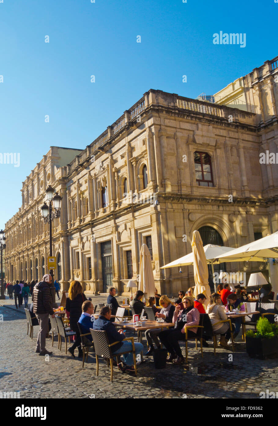 Plaza de San Francisco, à l'Ayuntamiento, à l'Hôtel de Ville, vieille ville, Séville, Andalousie, Espagne Banque D'Images
