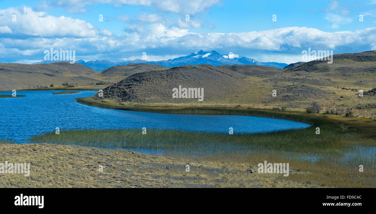 Lac, Parc National Torres del Paine, Patagonie chilienne, Chili Banque D'Images