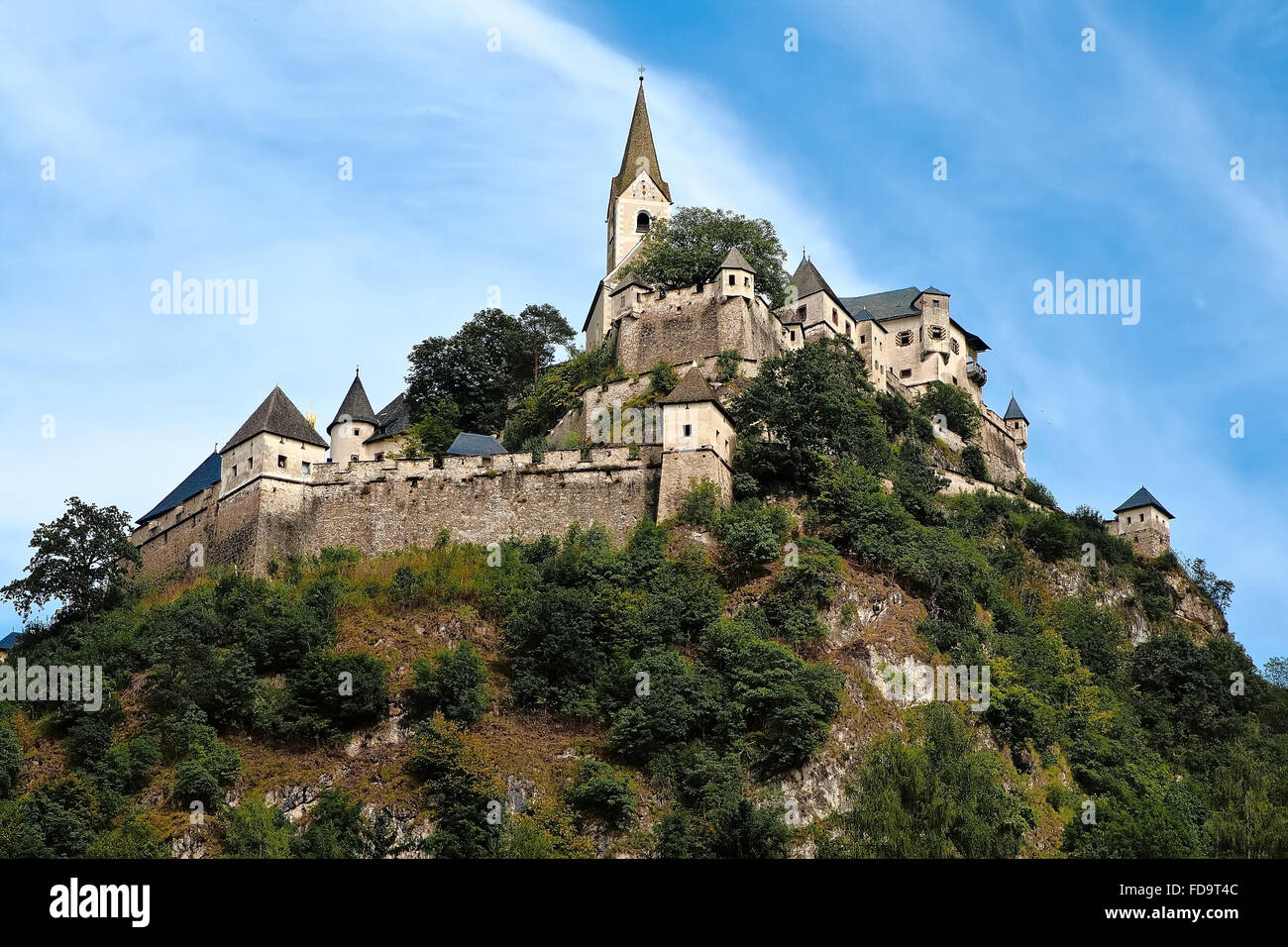 Beau château sur le sommet d'une montagne - Autriche, Hochosterwitz Banque D'Images