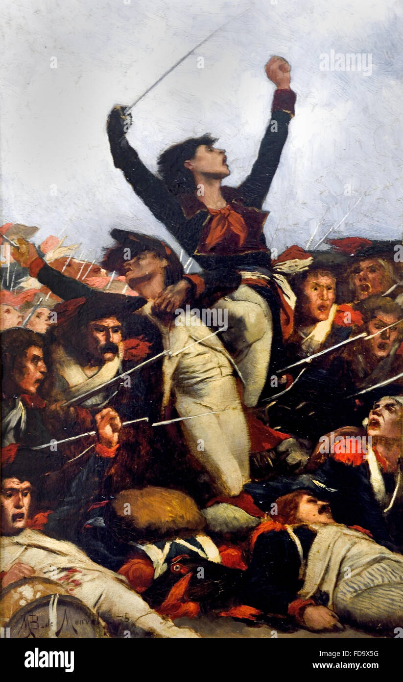 Scène de la barricade de la commune - la barricade la scène commune 1875 Louis Maurice Boutet de Monvel - 1850 1913 Français France Banque D'Images Scène de la barricade de la commune - la barricade la scène commune 1875 Louis Maurice Boutet de Monvel - 1850 1913 Français France Banque D'Images