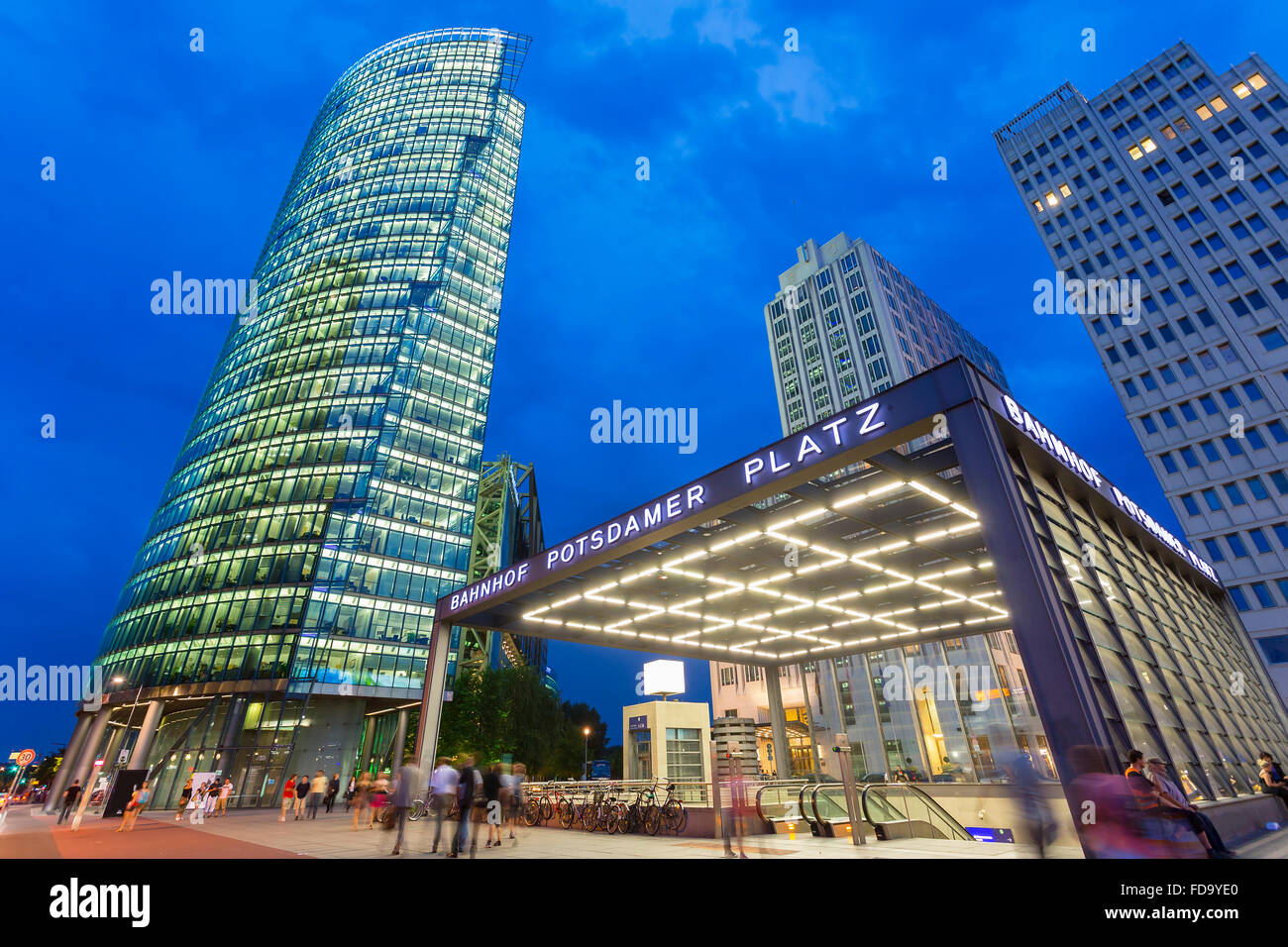 L'Europe, Allemagne, Berlin, Skyscrapers at Potsdamer Platz Banque D'Images