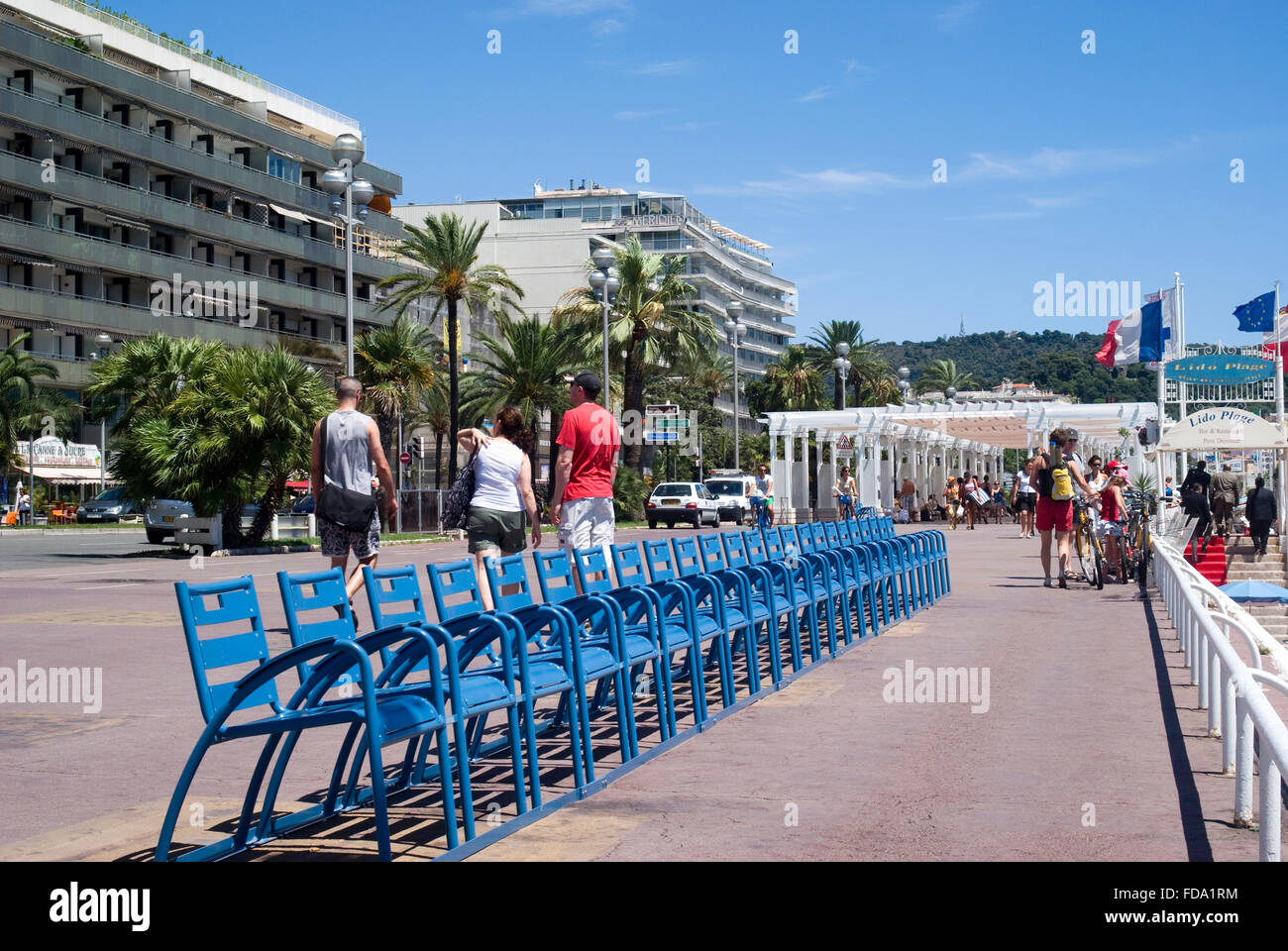 La Promenade des Anglais à Nice, France Banque D'Images