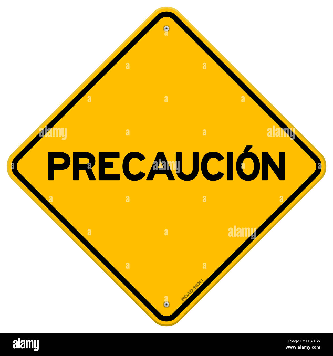 Precaucion unique isolé sign Banque D'Images