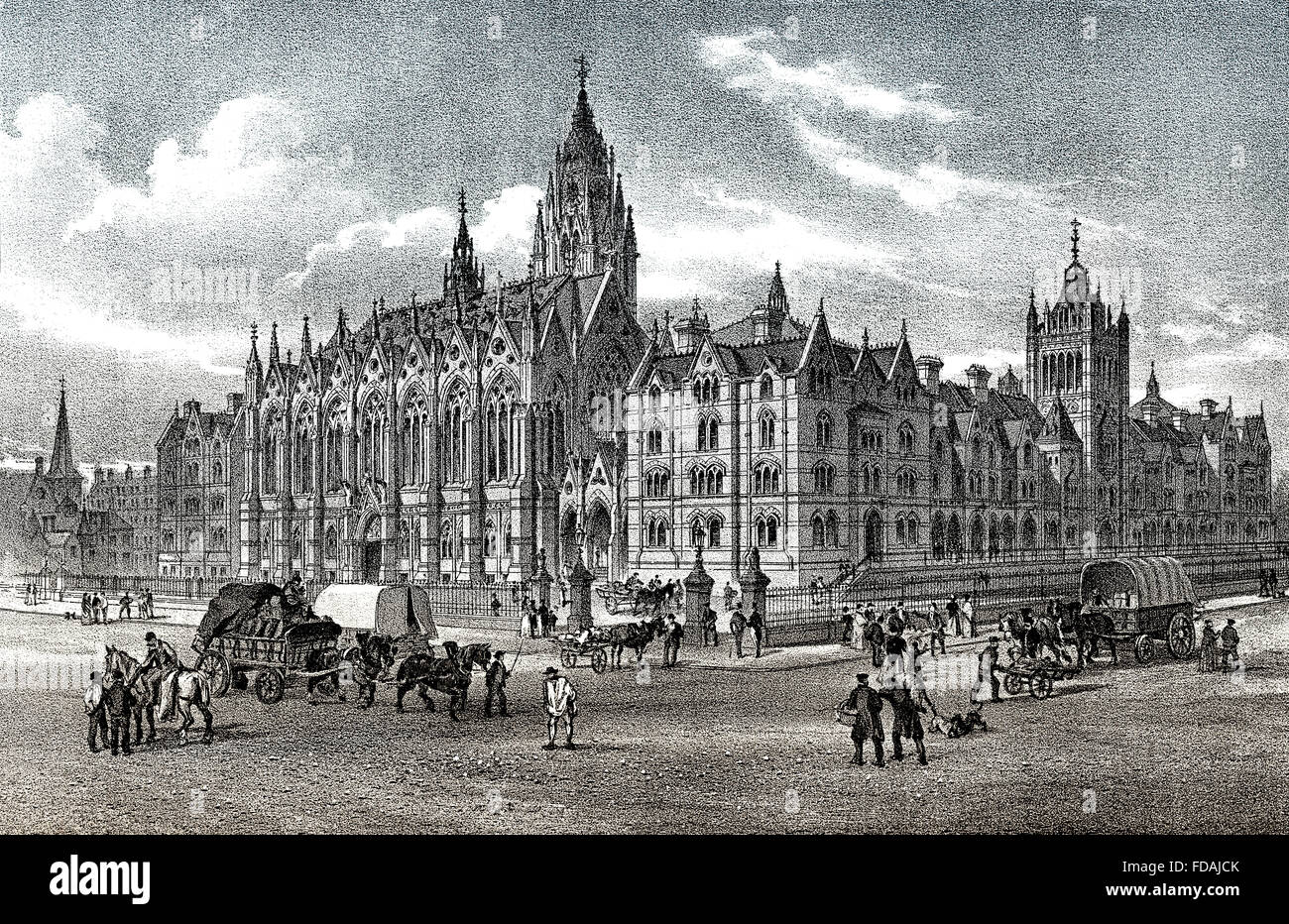 Marché de la Colombie-Britannique, Bethnal-Green, 19e siècle, Londres, Angleterre Banque D'Images