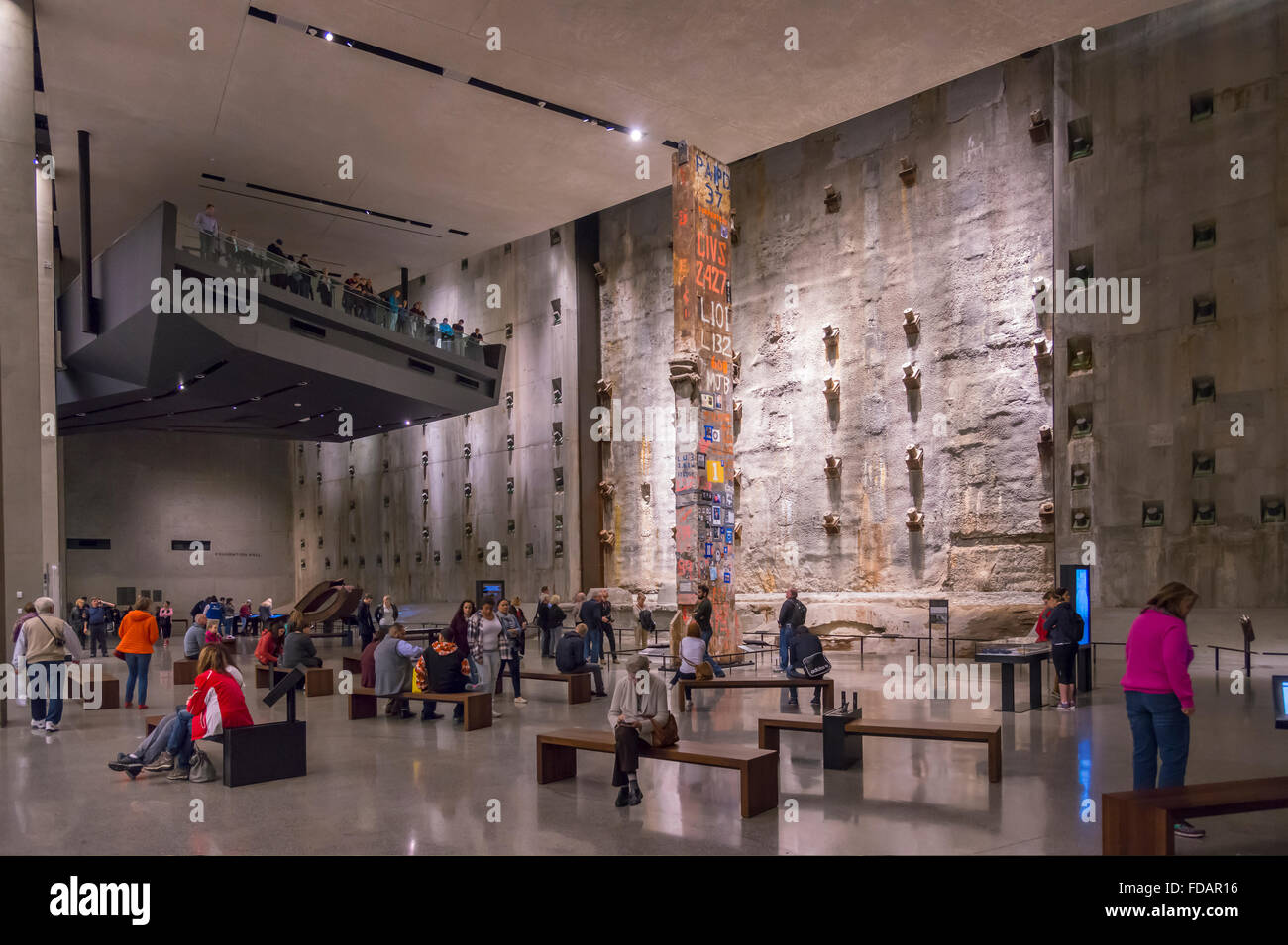 À l'intérieur du World Trade Center 911 Memorial Museum, New York, NY USA Banque D'Images