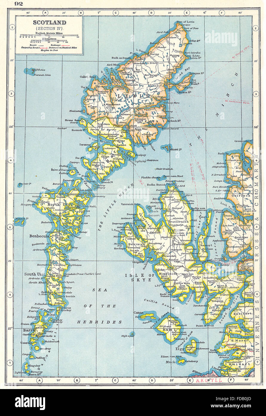 Map of the new hebrides Banque de photographies et d’images à haute