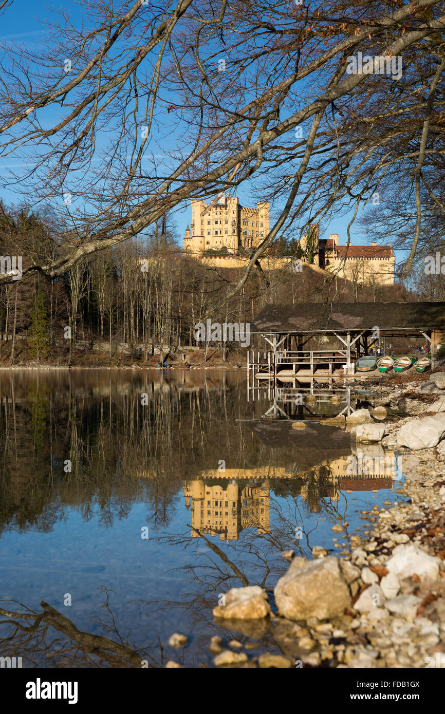 Schloss Hohenschwangau bei Füssen, Deutschland (Allemagne) Banque D'Images